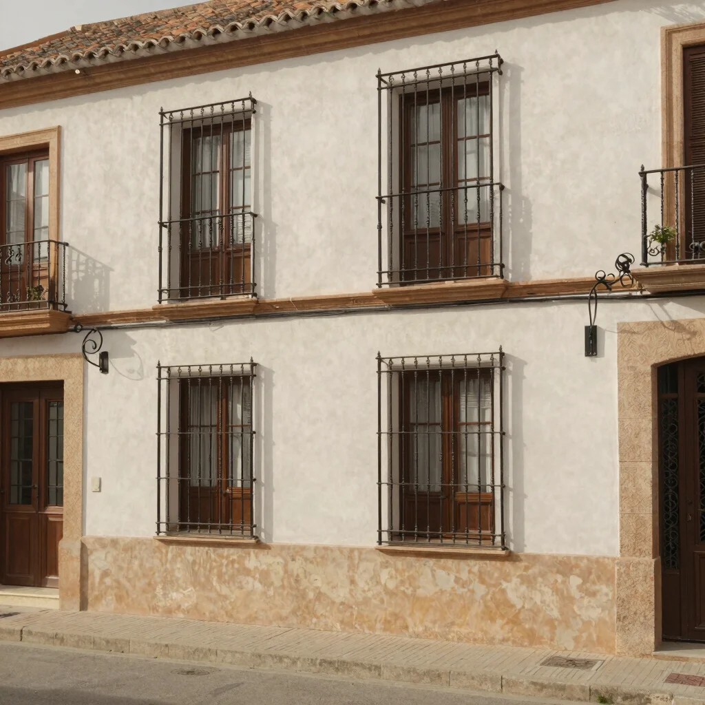 Editorial real estate photograph of a townhouse facade on a quiet